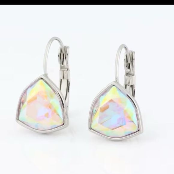 Gorgeous AB rhodium finish bella inspired Swarovski crystal earrings - Picture 1 of 12